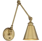 Savoy House Morland Light Adjustable Sconce W/ Plug, Brass 9-961CP-1-322. Fixed Price $125.00.