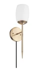 Globe Electric 51635 1-LIGHT Plug-in Or Hardwire Wall Sconce Matte Brass. Fixed Price $29.99.