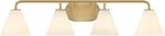 Savoy House 8-2988-4-322 Blair 4-LIGHT Bathroom Vanity In Warm Brass. Fixed Price $199.50.