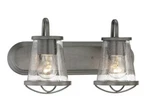 Hdc Georgina 18 In. 2-LIGHT Weathered Iron Industrial Rustic Vanity. Fixed Price $24.99.