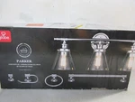 Globe Parker 3-LIGHT Chrome Vanity With Clear Glass Shades And Bath Set. Fixed Price $52.46.