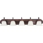 Maxim Lighting 8015MROI Essentials 5-LIGHT Bath Vanity Oil Rubbed Bronze. Fixed Price $108.00.