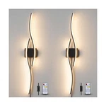 Modern Plug In Wall Sconces Set Of Two, Rc Dimmable Led Light, B.... Fixed Price $143.80.