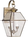 Livex Lighting 2281-01 Outdoor Wall Lantern, Antique Brass. Fixed Price $289.96.
