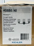 Kichler Winslow 21.5 In. 3-LIGHT Brushed Nickel Contemporary Bathroom. Fixed Price $44.99.