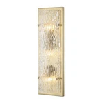 Satin Brass Three Light Wall Sconce From The Morgan Collection. Fixed Price $499.00.