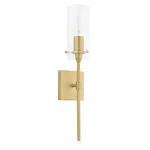 1 Effimero Wall Sconce Fixture Satin Brass W/clear Cylinder - Linea Lamp. Fixed Price $46.87.