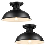 2PCS Semi Flush Mount Ceiling Light, Industrial Close To Lighting Fix.... Fixed Price $134.88.