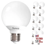 Sunco 12 Vanity Globe Round Light Count (pack Of 1) 3000K Warm White. Fixed Price $47.19.