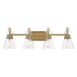Savoy House Lakewood 4-LIGHT Bathroom Vanity Light, Warm Brass 8-1830-4-322. Fixed Price $406.00.