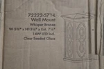 Minka Lavery Seneca Square Whisper Bronze Outdoor Integrated Led Wall Lantern. Fixed Price $24.95.