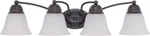 Nuvo Lighting Empire 4 29" Vanity W/ Frosted White Glass 60-3168. Fixed Price $75.00.