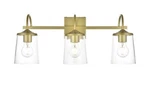 Elegant Avani Light Bathroom Wall Sconce Living District Brass LD7313W24BRA. Fixed Price $79.00.
