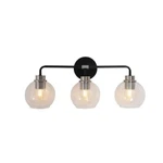 Hampton Bay Lawrence 3-LIGHT Matte Black Bathroom Vanity. Fixed Price $30.00.