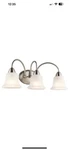 Kichler 45883 Nickel Nicholson 24"W 3-BULB Bathroom Lighting Fixture. Fixed Price $48.80.
