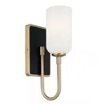 Kichler Solia 13.5 In. 1-LIGHT Champagne Bronze With Black Bathroom Wall Sconce. Fixed Price $94.99.