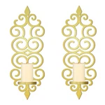 Oyefly Diy Metal Candle Sconces Wall Decor, Mounted Holder (gold). Fixed Price $23.84.