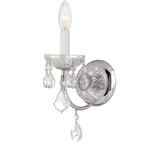 Crystorama 3221-CH-CL-SAQ Imperial Sconce Wall Light In Clear Spectra. Fixed Price $360.22.