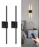 Battery Operated Wall Sconce Dimmable Remote Led Light Set Of 2 - Black. Fixed Price $72.95.