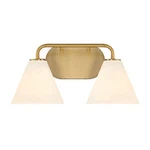 Savoy House Blair 2-LIGHT Bathroom Vanity Light, Warm Brass 8-2988-2-322. Fixed Price $134.40.