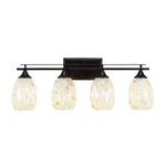 Toltec Uptowne Light Bath, Granite, 5" Ivory Glaze Seashell Glass 134-DG-406. Fixed Price $385.00.