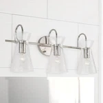 Capital Mila 24" Wide Polished Nickel 3-LIGHT Bath. Fixed Price $278.00.