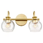 Hanass Bathroom Vanity Fixtures, 15 Inch 2-LIGHT 2-LITE, Gold Finish. Fixed Price $140.99.