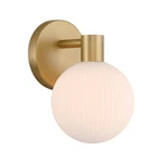 Minka Lavery Fenton 15" 2-LIGHT Vanity Legacy Brass With White Striped Glass. Fixed Price $97.00.