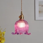 Glass Flower Pendant Light Lily Of The Valley Decorative Chandelier With Adju.... Fixed Price $76.12.