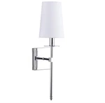 Linea Di Liara Torcia Chrome Wall Sconce With White Fabric Shade - Ul Listed. Fixed Price $32.95.