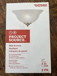 Project Source Wall Sconce Brushed Nickle Finish #0429481 Pack Of Lighting. Fixed Price $42.95.