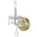 Crystorama Traditional Light Clear Crystal Brass Sconce 1031-PB-CL-MWP. Fixed Price $218.00.