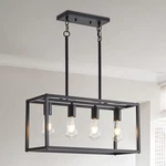 Dining Room Light Fixture 4 Black Farmhouse Chandelier Modern Kitchen Isla. Fixed Price $101.99.