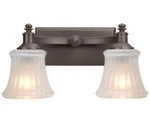 Hampton Bay 15262 Kenning 2-LIGHT Vanity Fixture Dutch Bronze Bath Sconce. Fixed Price $44.99.