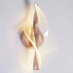 Ophelia & Co. Modern Gold Glitter Acrylic Leaf-shaped Led Wall Sconce New. Fixed Price $49.99.
