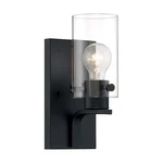 Nuvo Lighting Sommerset Wall Sconce, Clear Glass, Matte Black 60-7271. Fixed Price $94.99.