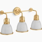 New Kohler Lighting K-32283-SC03-2GL Hauksbee 34 11/16" Three Scone. Fixed Price $279.99.