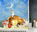 3D Moon Elk Mushroom 361NAO Wallpaper Mural Self-adhesive Uta Naumann Fay. Fixed Price $183.98.