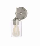 Home Decorators Ayelen 1-LIGHT Brushed Nickel Indoor Wall Sconce, Modern. Fixed Price $24.99.
