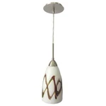 Woodbridge Lighting Art Glass 1-LIGHT Mini-pendant Picasso/satin Nickel. Fixed Price $76.07.