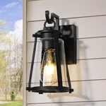Gepow Outdoor Wall Lantern Light Fixture Black Exterior Mounted Sconces. Fixed Price $99.73.
