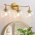 Gednbo Gold Bathroom Fixtures Vanity 3-LIGHTS,. Fixed Price $127.99.