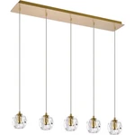 Duty Free Elegant Lighting 3505D32G Eren Gold Linear Pendant Ceiling. Fixed Price $359.99.
