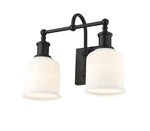 Bryant 2-LIGHT Bathroom Vanity In Matte Black. Fixed Price $148.00.