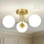 Globe Gold Semi Flush Mount Ceiling Light Farmhouse Design CKCL4845-3W-PG. Fixed Price $104.99.