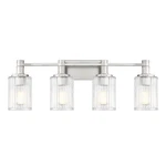 Savoy House Concord 4LT Bathroom Vanity Light, Silver/ Nickel 8-1102-4-146. Fixed Price $372.00.