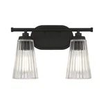 Savoy House Chantilly 2-LIGHT Bathroom Vanity With Clear Fluted Glass. Fixed Price $202.00.