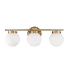 Savoy House 3-LIGHT 24" Bathroom Vanity Light, Natural Brass/opal M80023NB. Fixed Price $228.80.