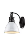 Golden Lighting 3602-BA1-BLK Duncan 9" Tall Bathroom Sconce Black / Seafoam. Fixed Price $26.87.