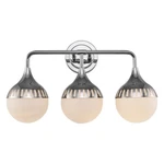 Monteaux 3 Light Polished Chrome And Opal Glass Vanity HS-8688. Fixed Price $36.04.